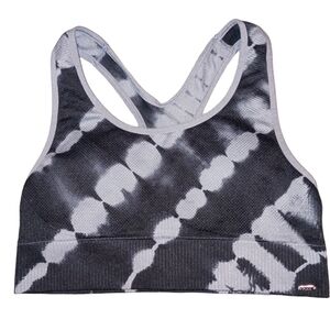 Victoria Secret Pink Sport bra Seamless lightly lined Small Tie-dye blac…